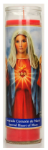 CANDLE SAGRADO CORAZON DE MARIA BLANCO - CASE